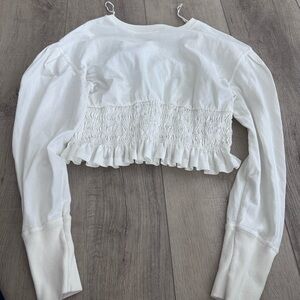 Long sleeve White Free People Top Medium
